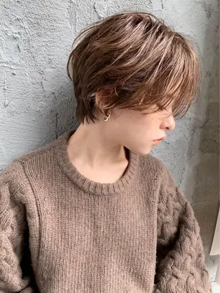 ショート カラー ヘアアレンジ ブリーチダブルカラー ハイライト/山本喜熙のヘアスタイル
