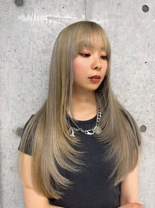 ロング カラー 筑波 晃太のヘアスタイル