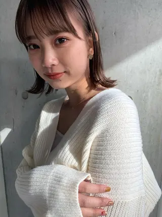 ミディアム カラー パーマ 柔らか透け感カラー 🌿ムロヤリョウスケのヘアスタイル