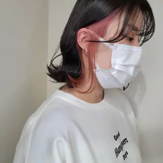 ミディアム 🇰🇷透明感×ハイ トーン🌟tomoのヘアスタイル