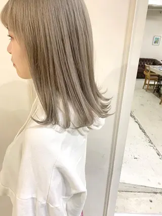 セミロング ダブルカラー/透明感 💈JUNYA💈のヘアスタイル