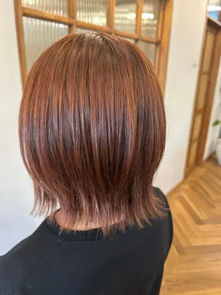 ミディアム カラー ササキ カノンのヘアスタイル