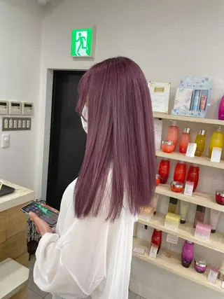 セミロング カラー 飯塚 青空のヘアスタイル