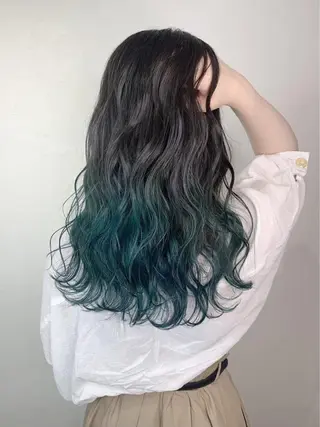 ロング カラー レイヤーカット❤︎ 韓国ヘア❤︎YUKAのヘアスタイル