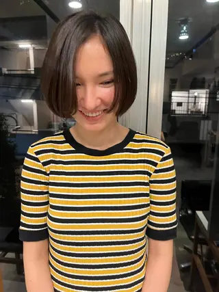 ショート うる艶カラー/恵比寿 ベージュ/丸山陽平のヘアスタイル