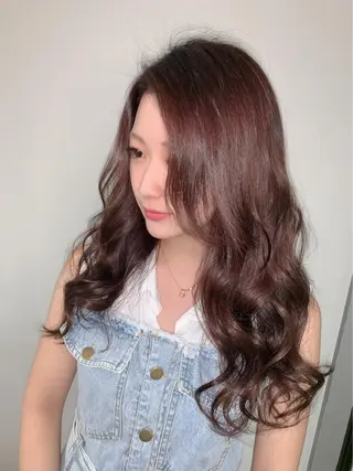 ロング カラー こやま りほのヘアスタイル