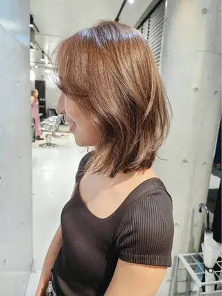 セミロング カラー 【銀座】艶髪/上品な カラー特化/涼/駅近のヘアスタイル