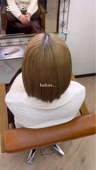 ミディアム カラー MAHIRU🤍 艶髪・ストレート🫧のヘアスタイル