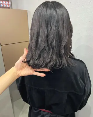 ミディアム パーマ ボブパーマコテ巻き風 パーマNo1深江秀平のヘアスタイル