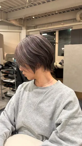 ショート バレイヤージュモデル 募集👒ヨンスクのヘアスタイル
