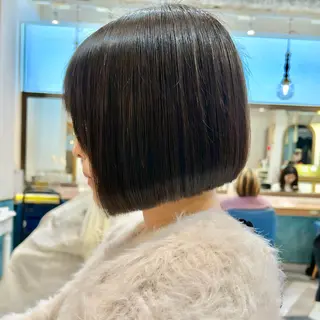 ミディアム カラー 髪質改善【縮毛矯正】 北千住 田邉 澪のヘアスタイル