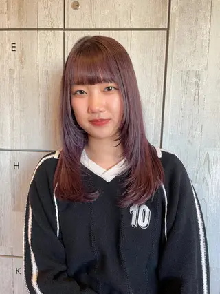 ロング カラー ブリーチ/韓国 💫ひなた💫のヘアスタイル