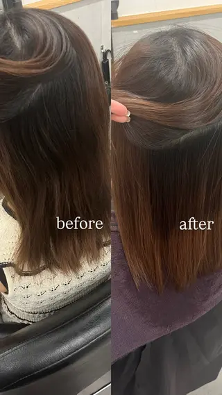 ミディアム 新宿美容室/縮毛矯正 髪質改善/有馬桃子のヘアスタイル