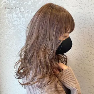 セミロング カラー 顔周りカット/透明感 カラー🤍大塚蛍のヘアスタイル