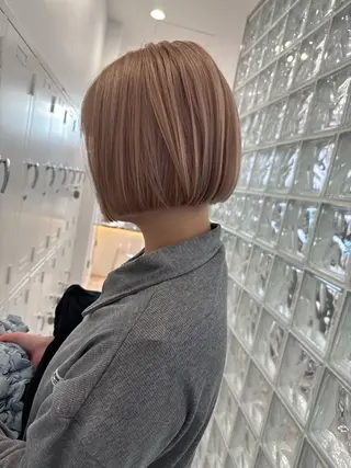 ショート ミルクティーベージュ レイヤー/あげは🎀のヘアスタイル