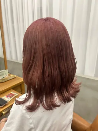 セミロング カラー 🌼髪質改善/透明感 艶髪タケドミのヘアスタイル