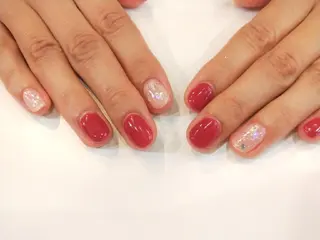 ネイル はばすみれ🎀ﾈｲﾙ 光ﾌｪｲｼｬﾙ ﾍｱのネイルデザイン