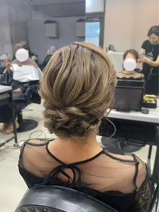 セミロング ヘアアレンジ LUXBE LUCE ひなののヘアスタイル