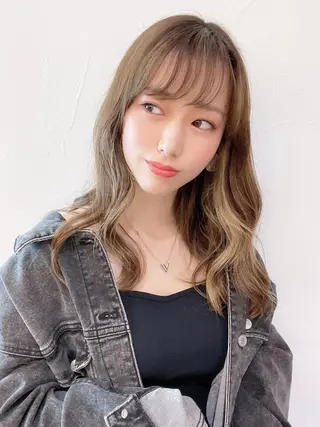 ミディアム パーマ カラー ヘアアレンジ ITbyALBUM 藤沢店のヘアスタイル