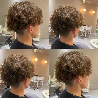 ショート カラー パーマ メンズ COMOREVI hair salon所属・KANA🌿透明感/ レイヤーcut🌿のヘアスタイル