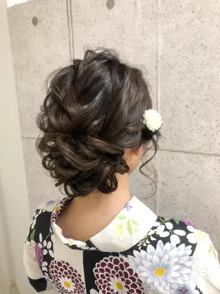 セミロング ヘアアレンジ ともや/ヘアセット/ ヘアメ/ヘアアレンジのヘアスタイル