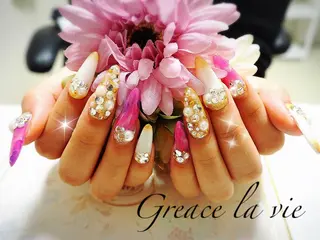 ロング ネイル Greace  la vieのネイルデザイン
