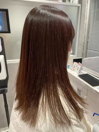 セミロング カラー 藤本 夢のヘアスタイル