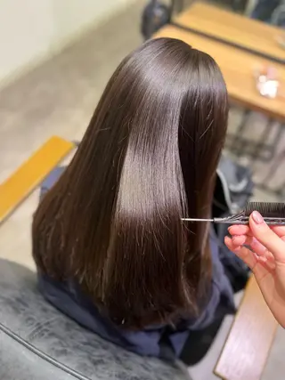 セミロング パーマ カットモデル✂️ ゆうかのヘアスタイル