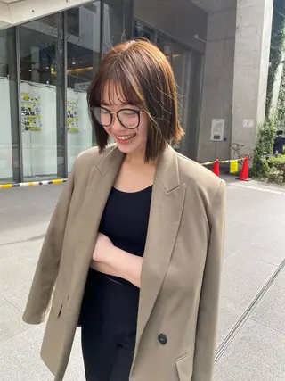 ミディアム 梅田美容室 SPADICユヅキ♠のヘアスタイル