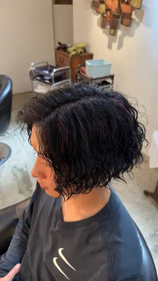 カラー パーマ BEHIND THE CURTAIN りこのヘアスタイル