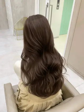 ロング カラー ヘアアレンジ 赤み消し🫧韓国ヘア 🫧藤岡誠也のヘアスタイル