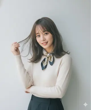 ミディアム カラー 口コミ150件超え 💬☘️笹岡航太のヘアスタイル