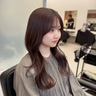 ミディアム カラー ヘアアレンジ 縮毛矯正+モテカラー 🎀✨MIHOのヘアスタイル