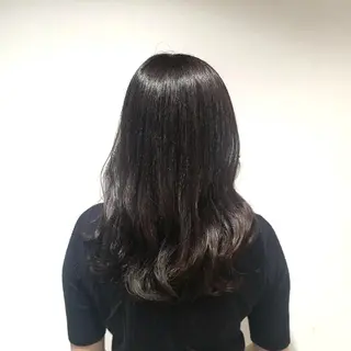 セミロング カラー カットモデル/ セット/宮里心香のヘアスタイル