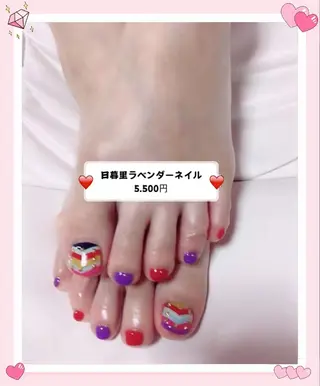 ネイル ラベンダー💖日暮里 ルル💖ネイルのネイルデザイン