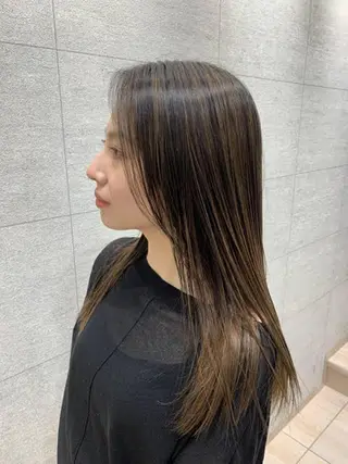 ロング カラー yuu 🪴 透明感 カラー/メンズパーマのヘアスタイル