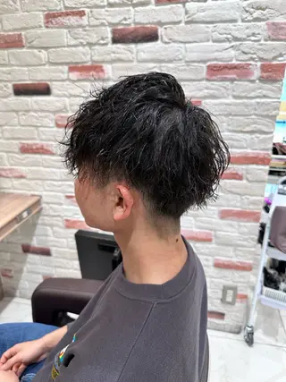 パーマ メンズ 【𝐀𝐬𝐡大森】 石崎竜祐のヘアスタイル