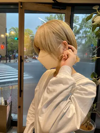ショート カラー ハイトーン/ボブ/ レイヤー💫カイセイのヘアスタイル