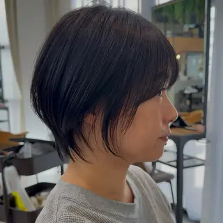 ショート お悩み改善ボブ 顔まわりカット/こうのヘアスタイル