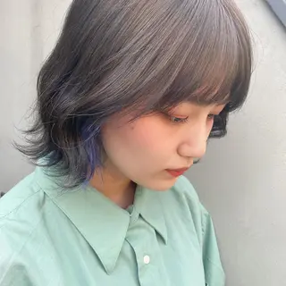 ショート カラー パーマ ヘアアレンジ メンズ キッズ ネイル マツエク・マツパ 暖色系/透明感 治野心のヘアスタイル