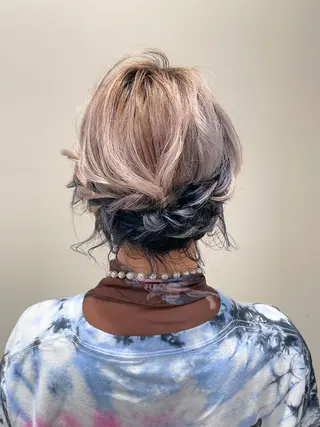 ヘアアレンジ レイヤーカット/透明 感カラー🐬永井瑠栞のヘアスタイル