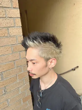 ショート カラー メンズ 🌈派手髪エクステ ブレイズ🌈ひろとのヘアスタイル