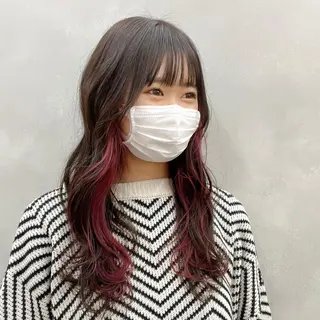 ロング カラー 髪質改善⌇透明感 カラー⌇川上葵のヘアスタイル