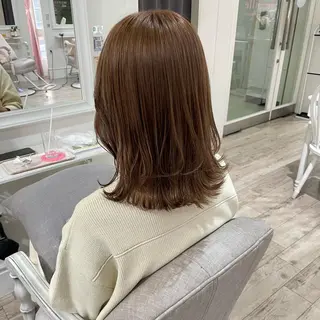 ミディアム カラー ヘアアレンジ/ 暖色🩵hazukiのヘアスタイル