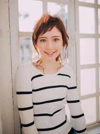 セミロング カラー 福島 浩司のヘアスタイル