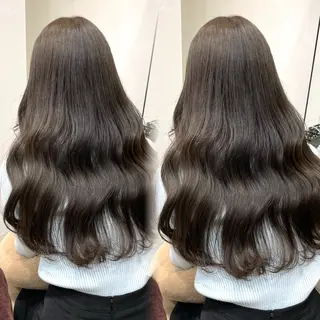 ロング カラー 韓国風ハッシュカット 似合わせレイヤー池袋のヘアスタイル