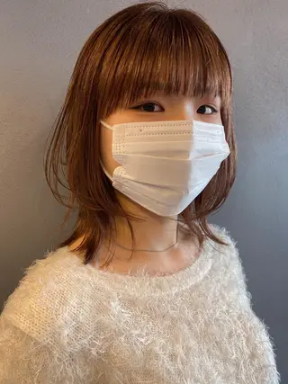 ミディアム カラー 砂原 ひよりのヘアスタイル