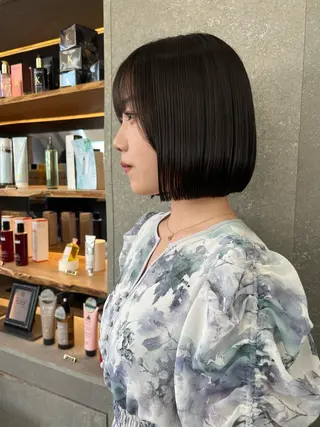 ショート カラー 縮毛矯正×艶髪カラー 髪質改善/三ツ木のヘアスタイル
