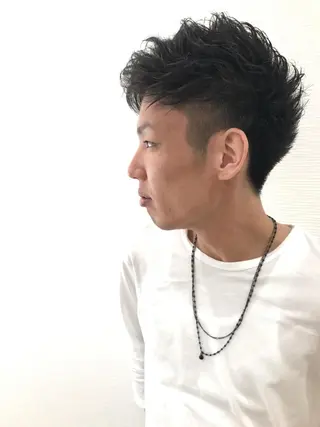 ショート メンズ Q-LEA 四条大宮 クリアのマツエク・マツパデザイン