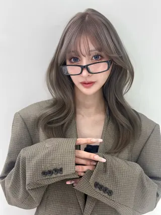 セミロング カラー ワンホン🎀韓国ヘア 💞渋谷/GAKUのヘアスタイル